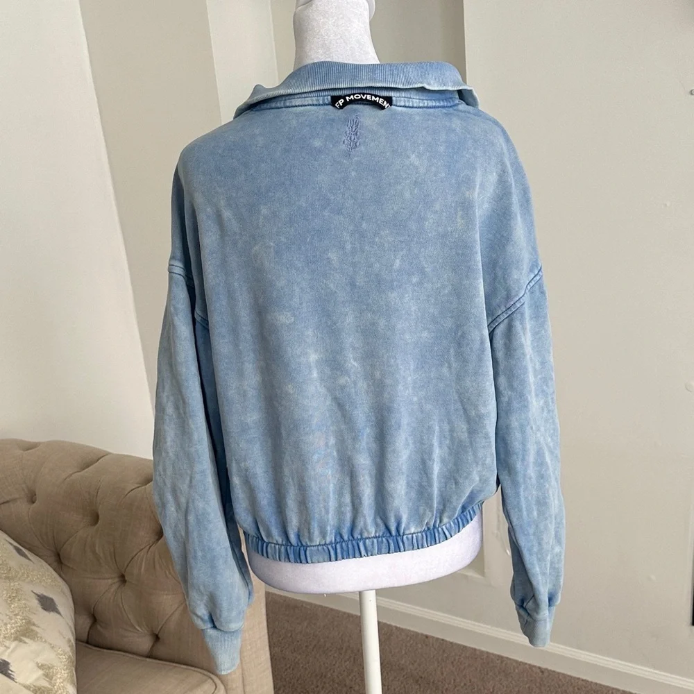 FP Movement by Free People Light Blue Cowl Neck Sweater